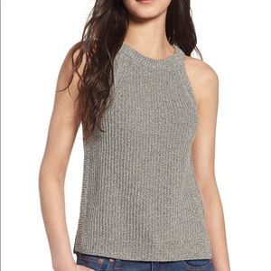 Madewell Valley Sweater Tank Marled Coal